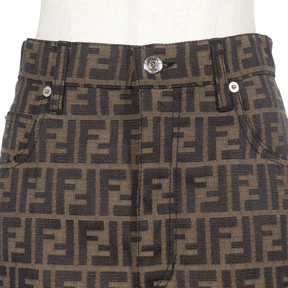 Fendi Tight Skirt Zucca Pattern 09.541310 66960 Polyester And Cotton Brown