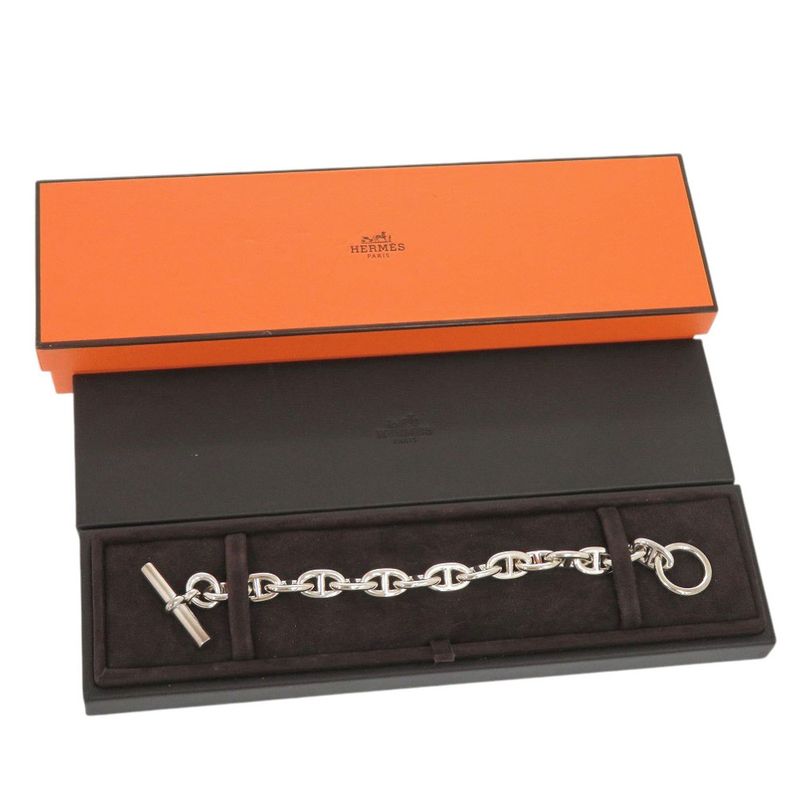 Hermes Chaine D'ancre MM 15 Frames Silver 925 Bracelet 1688 Hermes