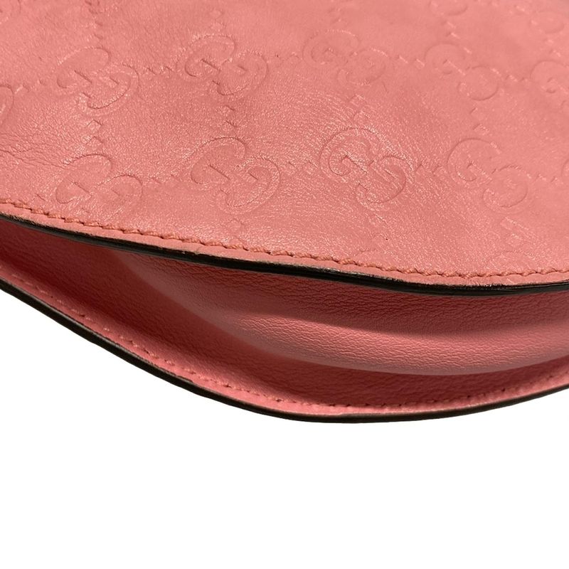 Gucci Shoulder Bag Stripe 231823 Pink Leather