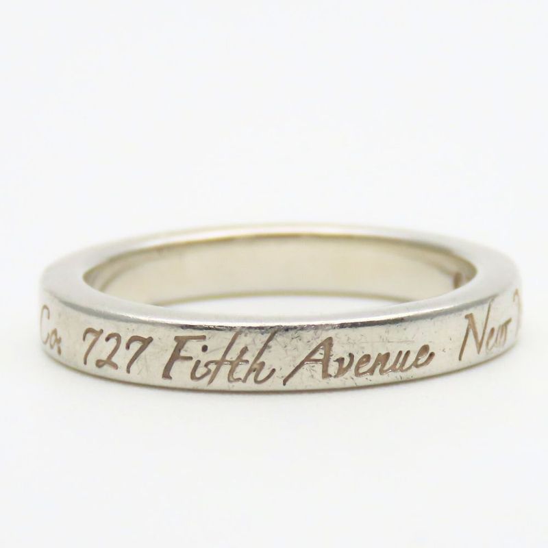 Tiffany & Co Ring / Ring Notes Narrow New York 925 Silver Approx 3.1g Silver