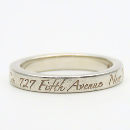 Tiffany & Co Ring / Ring Notes Narrow New York 925 Silver Approx 3.1g Silver