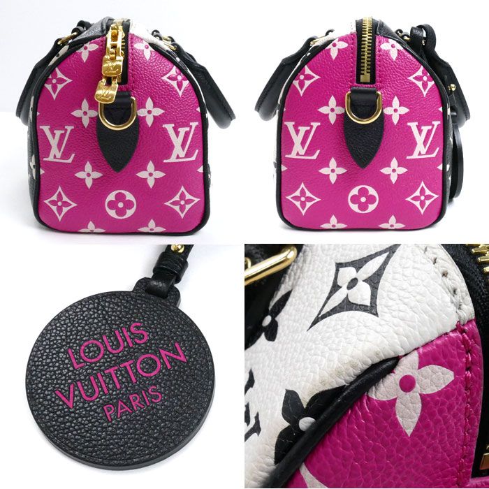 Louis Vuitton Speedy Bandoliere 20 Boston Bag Monogram Empreinte Black White