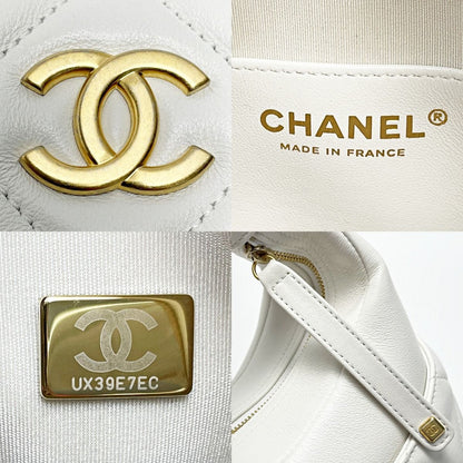 Chanel Matelasse As3292 White Chain Tote Bag Lambskin Ladies Gold Hardware