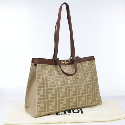 Fendi Ecks Tote Peekaboo Fe88316 Tote Bag Jacquard Ecks Tote Women's