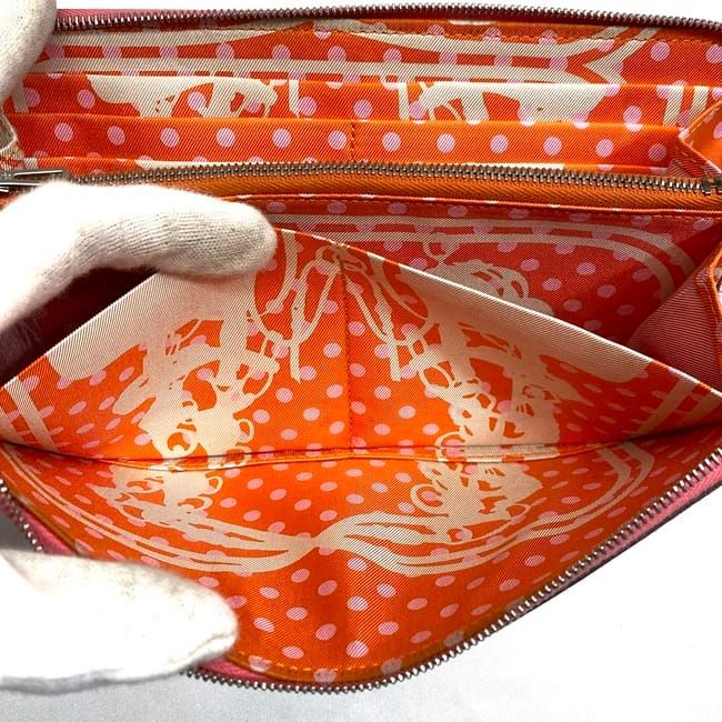 Hermes Round Zipper Long Wallet Azap Silk Quinn F22180