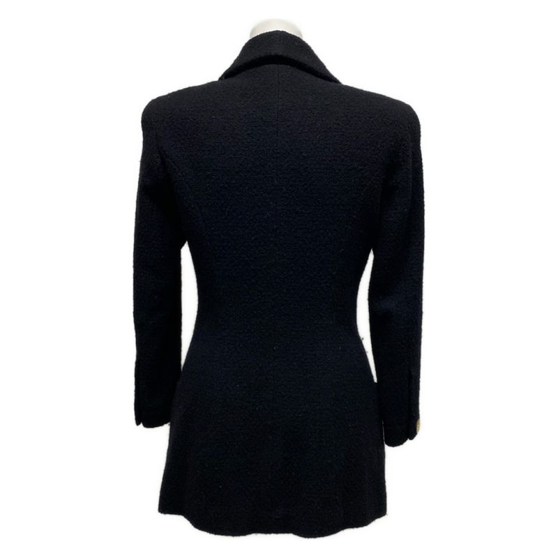 Chanel Jacket Size 36 S Ladies - 20923 Black Long Sleeves Tweed 4 Pockets Coco