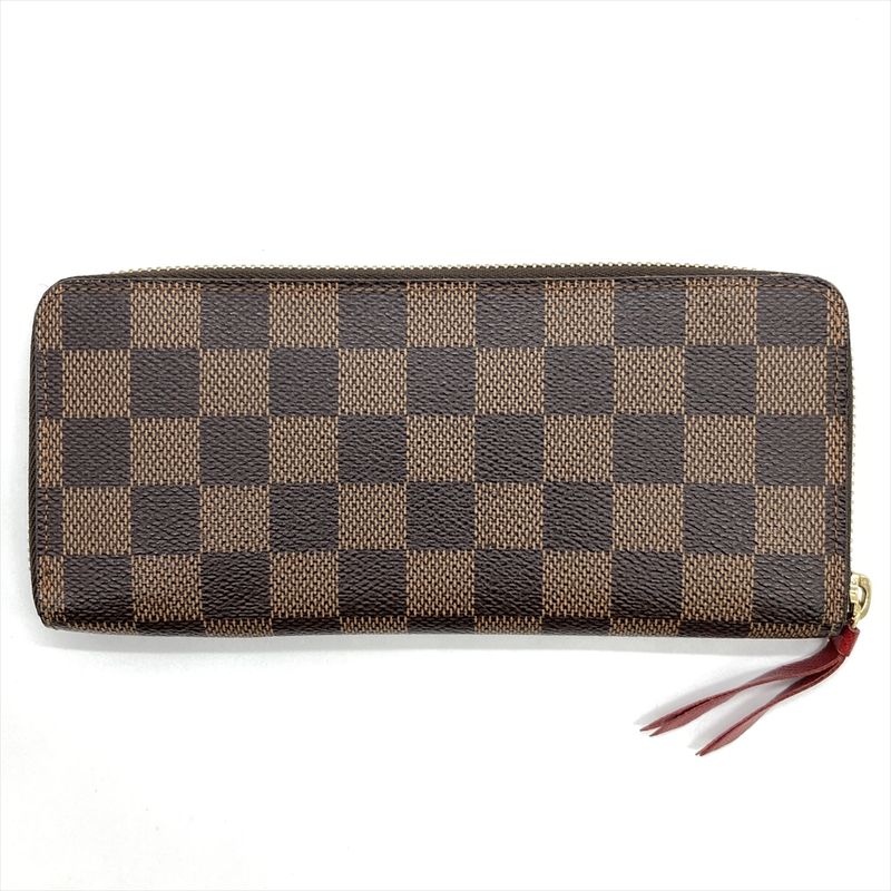 Louis Vuitton Portefeuille Cles Mans Round Zipper Damier Ebène N60534 Brown