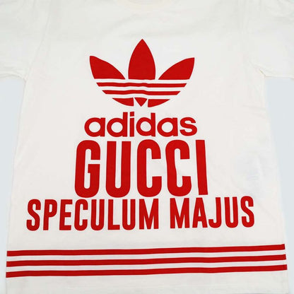 Gucci X Adidas Short Sleeve T-shirt S Size 717422 White Red White Red