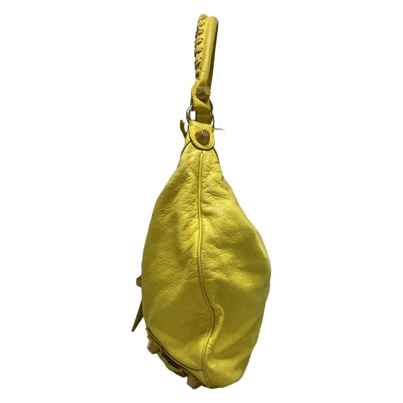 Balenciaga Shoulder Bag Editors Bag Giant Hobo 177288 Yellow Leather