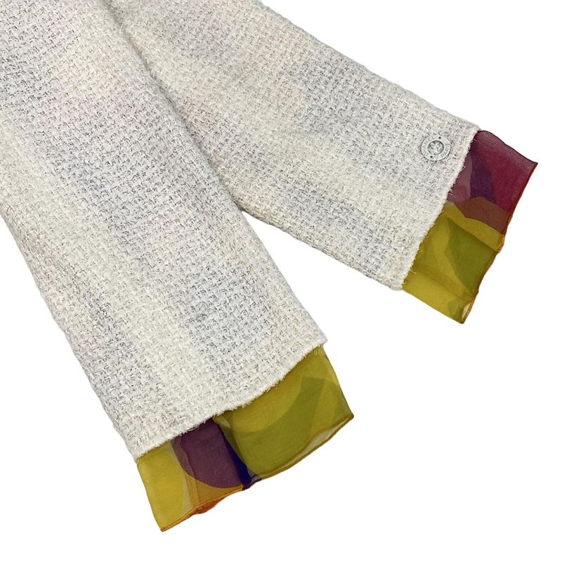 Chanel Jacket Size 36 S Women's P15633 Ivory X Orange X Multi Long Sleeves /