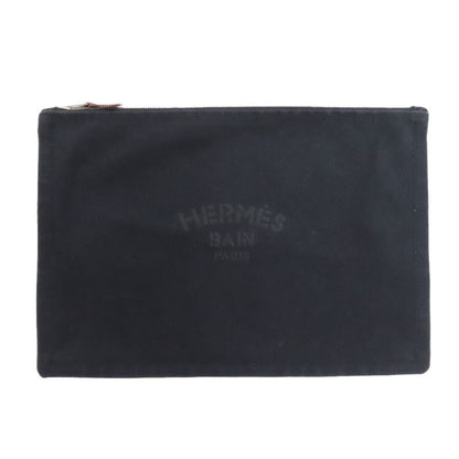 Hermes Logo Accessory Pouch Cotton Ladies