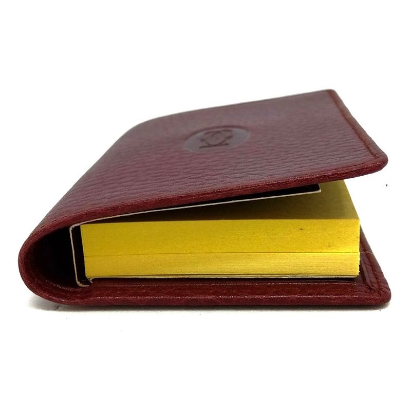 Cartier Post-it Must Line Leather Bordeaux Sticky Note Case Stationery