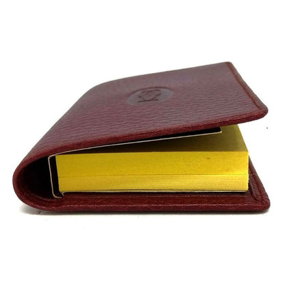 Cartier Post-it Must Line Leather Bordeaux Sticky Note Case Stationery