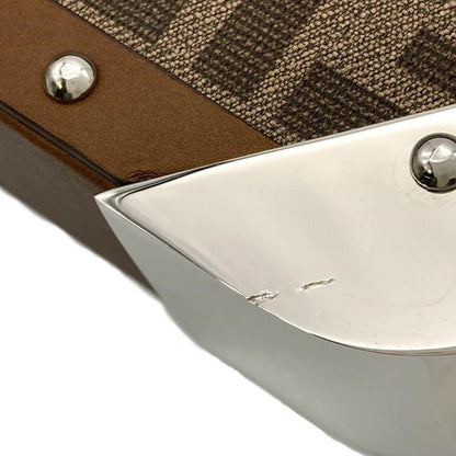 Fendi Zucca Trunk Shoulder Bag PVC Leather 7va498 Brown Women