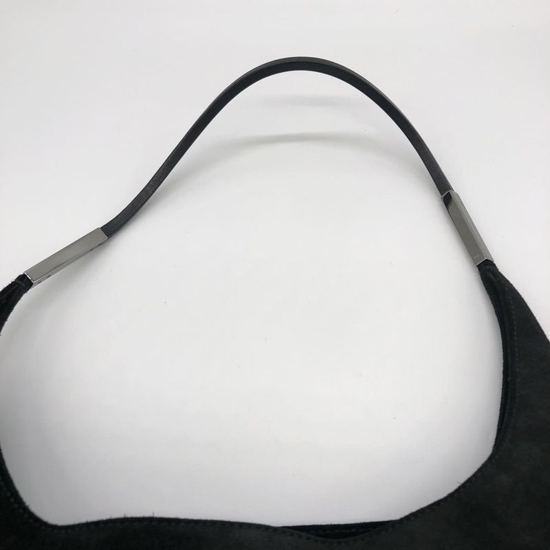 Gucci 001 3167 Shoulder Bag Handbag Suede Black Ladies Men Fashion Vintage