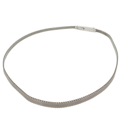 Gucci Plate Belt Metal Silver 0218 Gucci Ladies