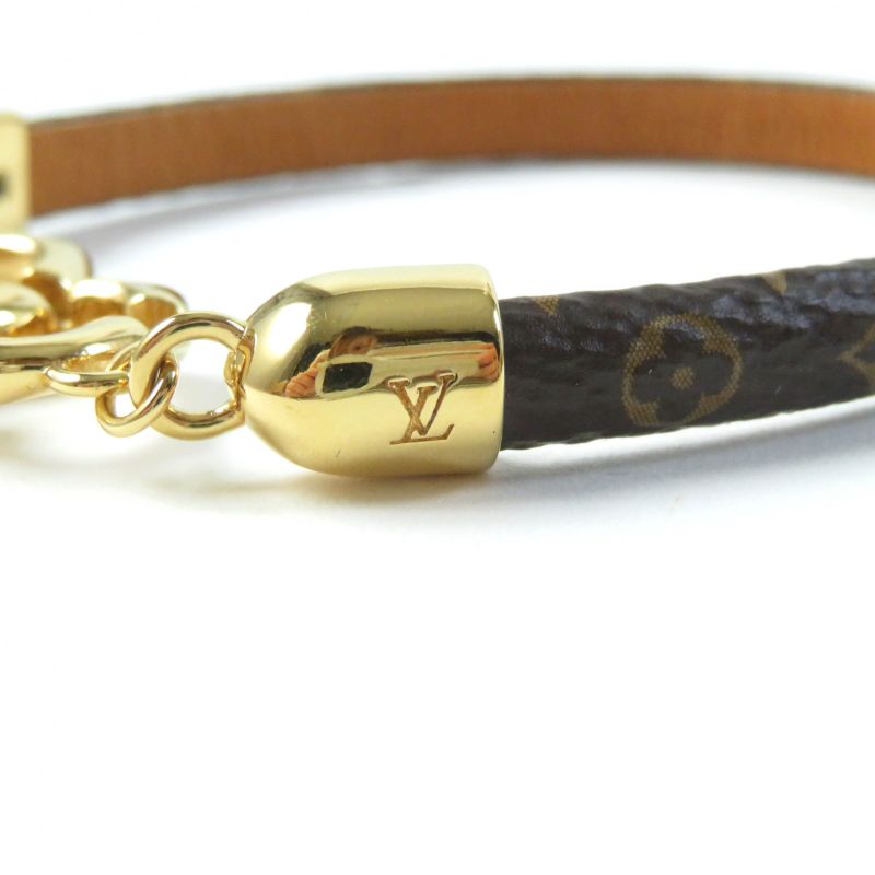 Louis Vuitton M6758 Bracelet Say Yes Leather Monogram Bracelet Brown 19 Storage