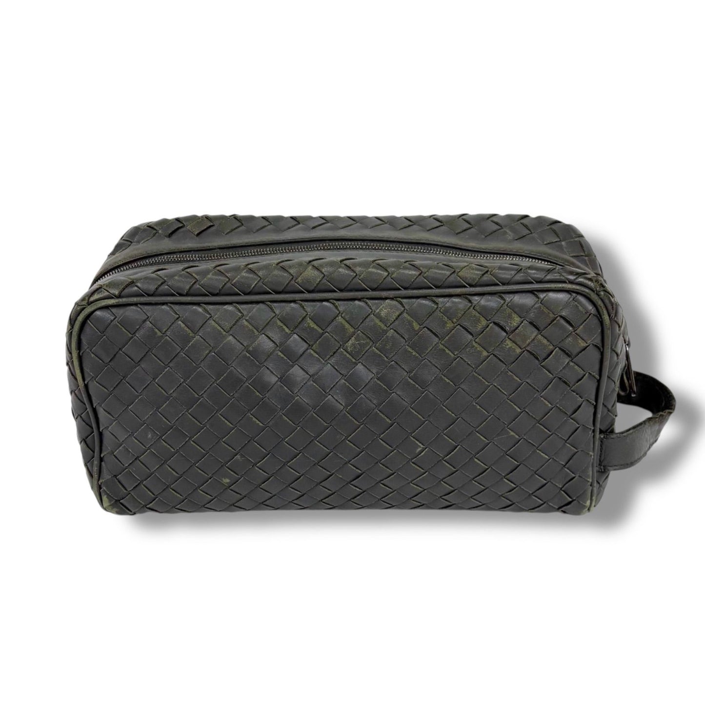 Bottega Veneta Clutch Bag Second Bag Intrecciato Leather Light Gray