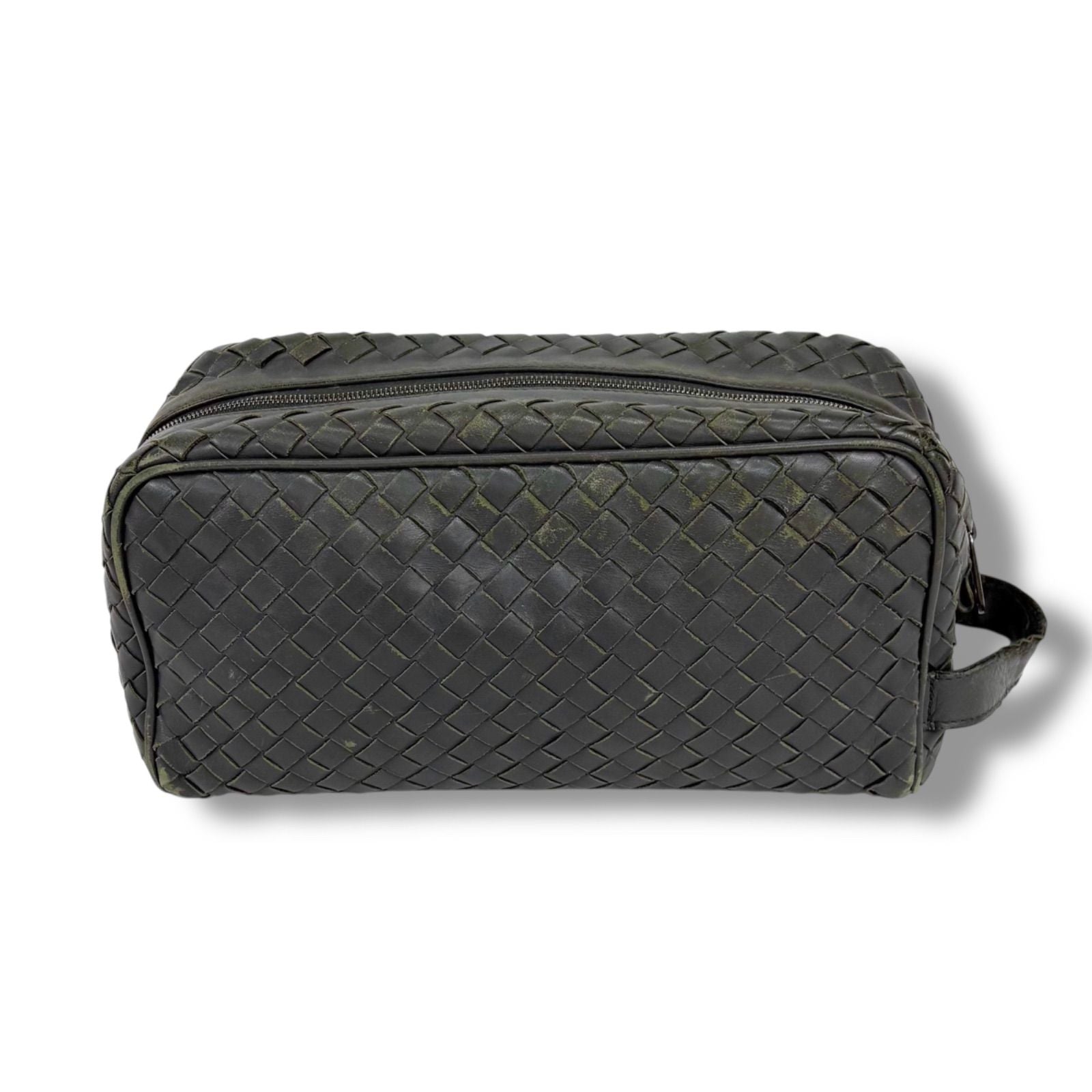 Bottega Veneta Clutch Bag Second Bag Intrecciato Leather Light Gray