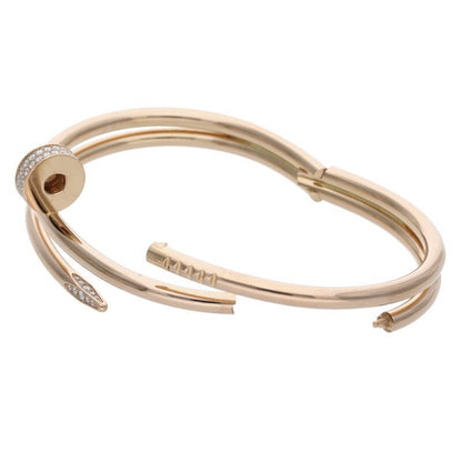 Cartier New Shape Juste UN CLOU Bracelet DIA 18K Pink Gold Diamond Juste Un