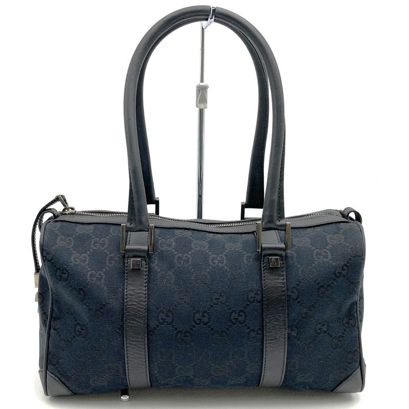Gucci 0851 GG Canvas Handbag Mini Boston Black Ladies Men  Gift Fashion
