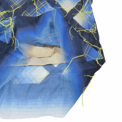 Unused Louis Vuitton Tulle Sleeveless Dress Tunic Short Length Check 36 Blue