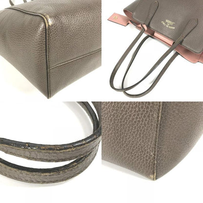 Gucci Shoulder Bag Logo Swing 354408 Leather Gray