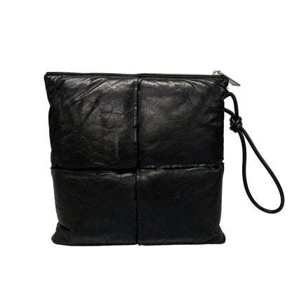 Bottega Veneta Clutch Bag Padetto / Maxi Intrecciato Black Leather