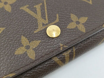 Louis Vuitton Portmonnais Bietresole Fold Wallet Monogram Brown M61730