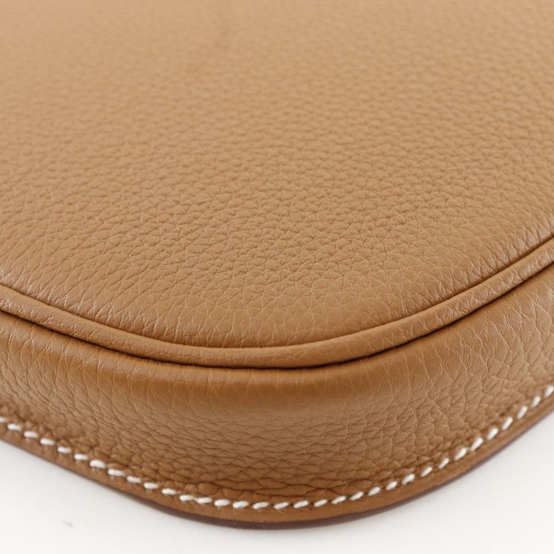 Hermes Perspective Cavaliere 21 Togo Gold Brown U Unisex Shoulder Bag