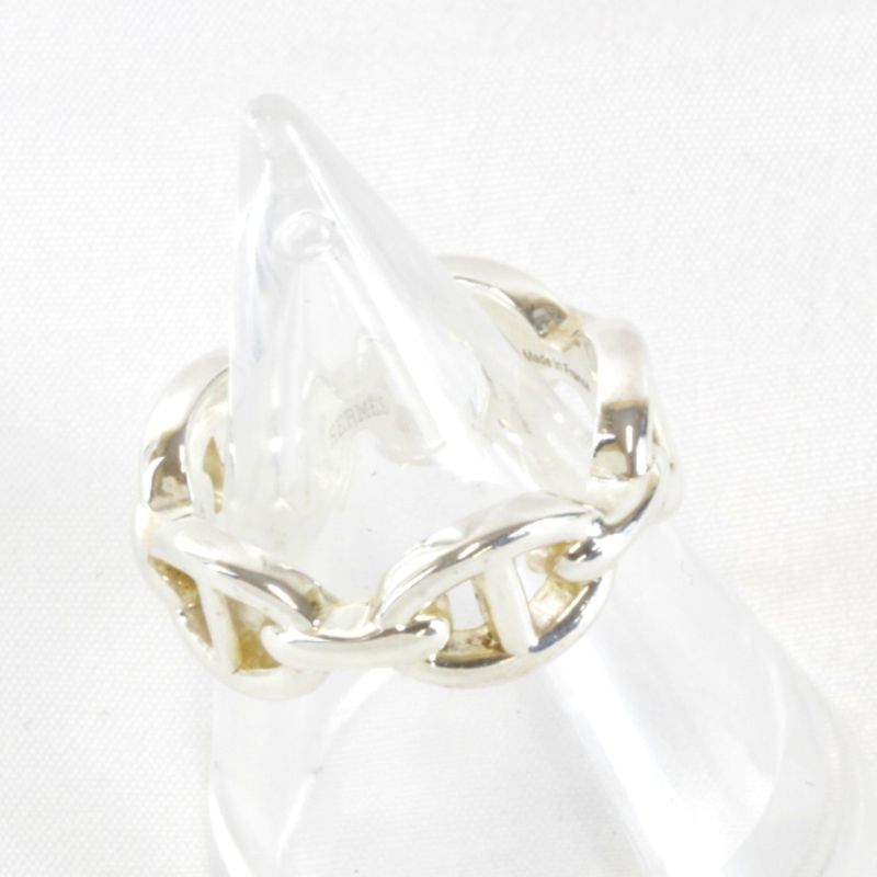 925 Silver Hermes Chaine D'ancre Ancienne Ring #51 Ring Size 11