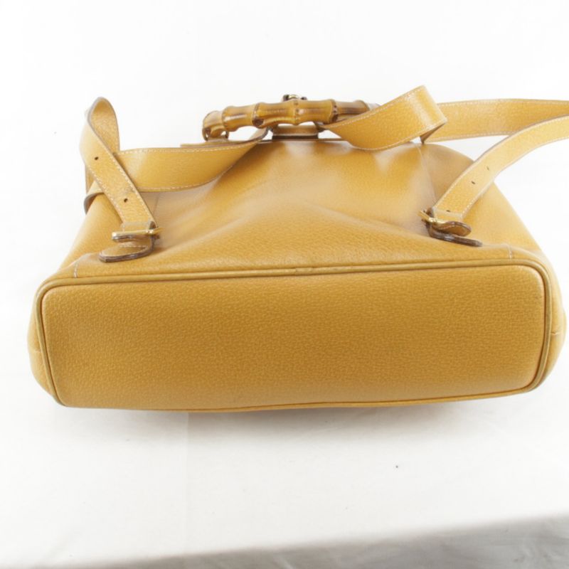 Gucci 003 2058 0016 Backpack Daypack Leather / Bamboo Women