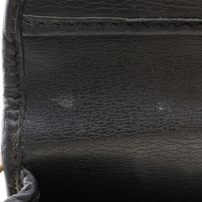 Dior Christian Dior CD Logo Vintage Pochette Calf Black Women's Shoulder Bag