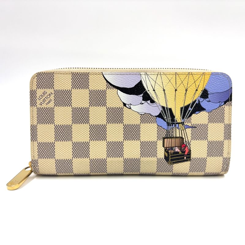 Louis Vuitton Damier Azure Illustre Zippy Wallet Round Zipper With Balloon