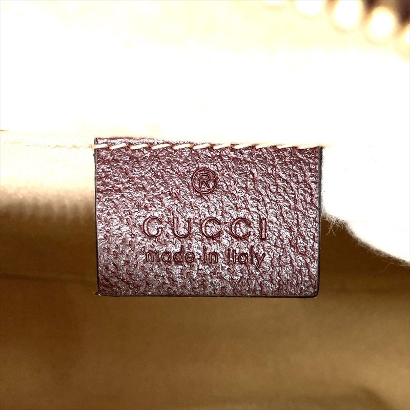 Gucci Ophidia Shoulder Bag Leather Bordeaux Gold Hardware Women