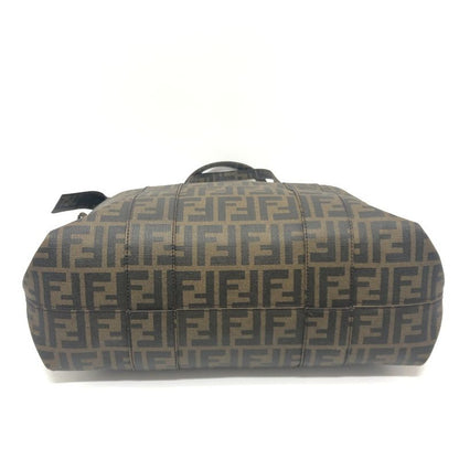 Fendi Tote Bag Zucca Pattern 7va196 PVC Brown