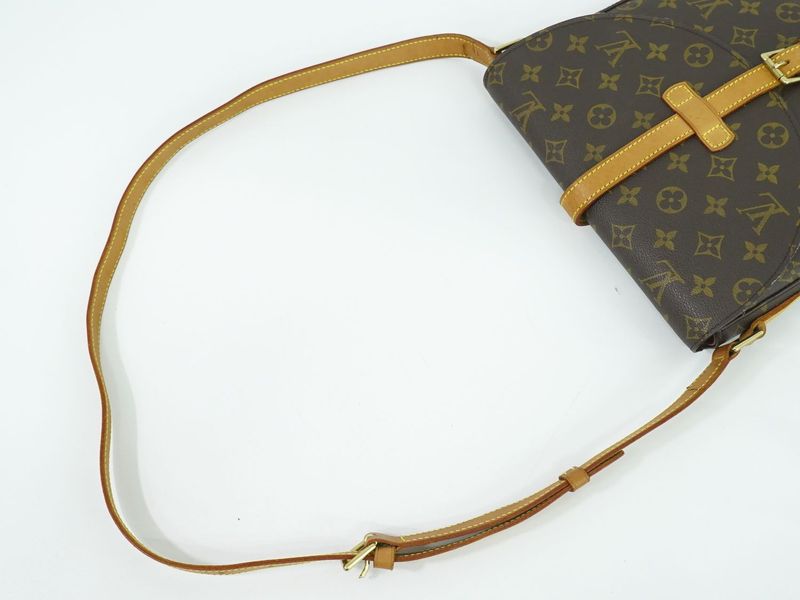 Authentic Louis Vuitton LV Chien Ti GM Monogram Shoulder Bag Pochette Brown