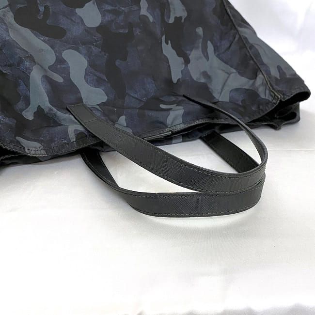 Prada Tote Bag Navy Black Tessuto Camouflage