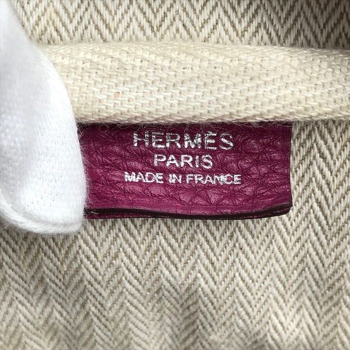 Hermes Victoria 35 Taurillon Clemence Leather Hand Boston Bag Purple Ladie