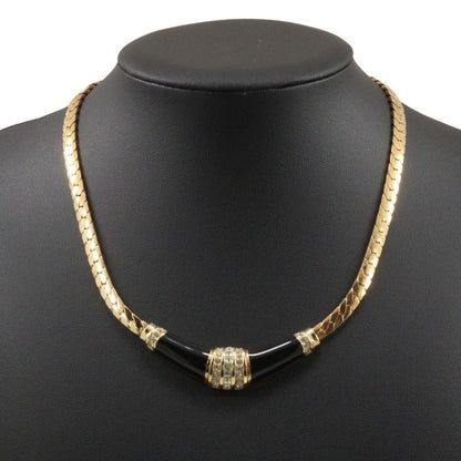 [dior] Christian Dior Earring Set Vintage Gold Plated And Rhinestone Ladies