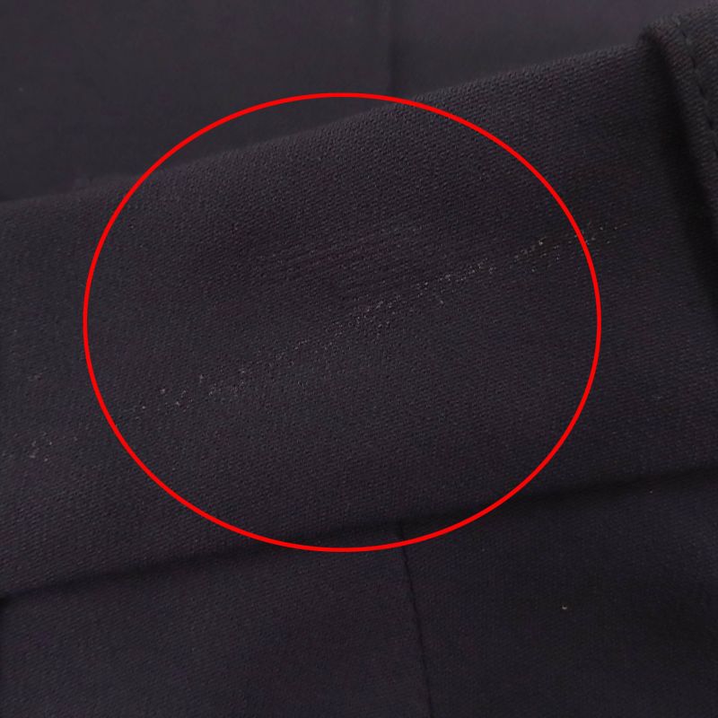 Gucci 624955 Center Press Wide Pants With Logo Patch Navy 36 Made In Italy