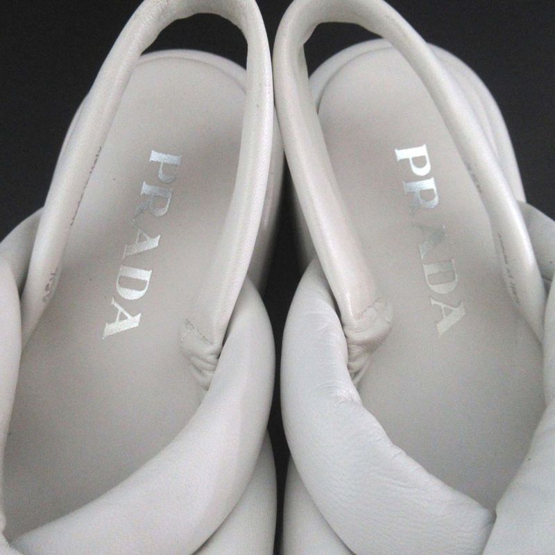 Prada Padded Nappa Leather Suring Back Sandals Size 35.5 Equivalent to 22.5cm