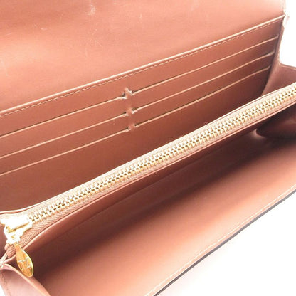 Louis Vuitton Monogram Vernis Portefeuille-sarah M91767 Rose Verre Leather Long
