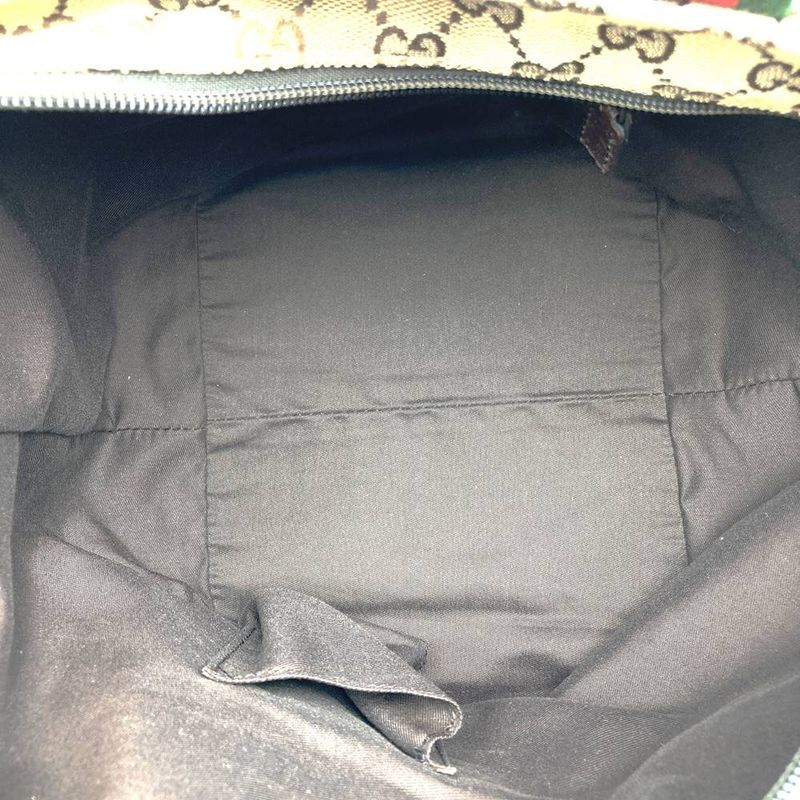 Gucci 131229 Handbag Beige And Brown GG Canvas Sherry Line Ladies Men