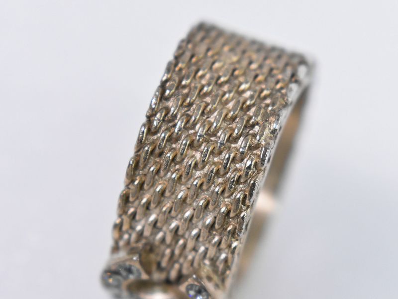 Authentic Chanel Coco Mark Rhinestone Ring Size 14 GP Gold Plated Coco Mark