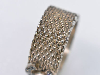 Authentic Chanel Coco Mark Rhinestone Ring Size 14 GP Gold Plated Coco Mark