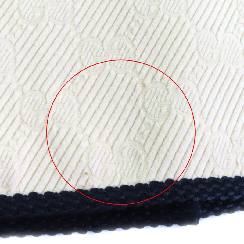 Gucci 577898 Silk Blend GG Pattern Knee Length Wool Skirt Tight Skirt Ivory