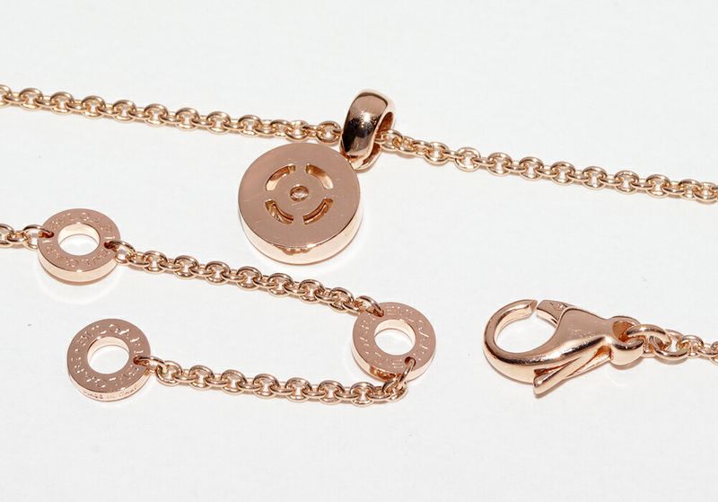 Bulgari Pendant Necklace 18K Pink Gold Diamond 1P (approx 020ct) Bulgari