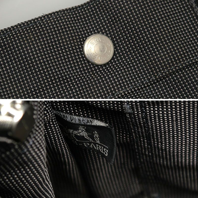 Hermes Her Line Tote MM Gray Canvas A4 Compartment