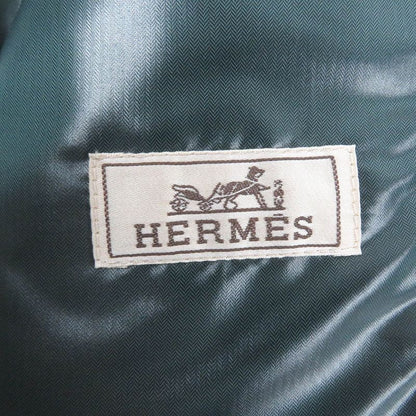 Hermes 2022 100% Cashmere Hooded Docking Design Down Jacket Navy 46 Hanger Made